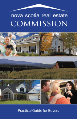 Practical Guide for Buyers - Nova Scotia Real Estate Commission
