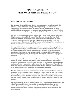 sportsmanship - Strong Vincent High School