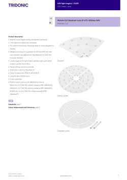 LED light engine / OLED LED linear / area Module CLE