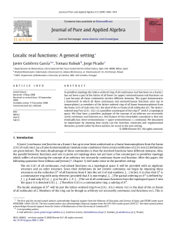 Journal of Pure and Applied Algebra Localic real