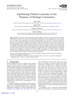 management science - NYU Stern School of Business