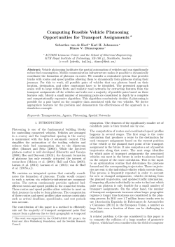 Computing Feasible Vehicle Platooning Opportunities for Transport