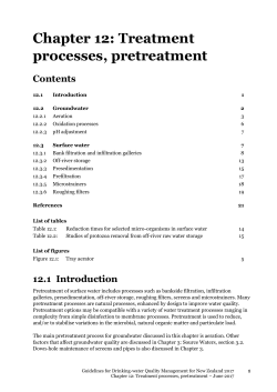 Chapter 12. Treatment processes, pretreatment