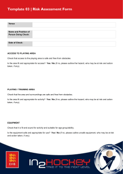 Risk Assessment Form