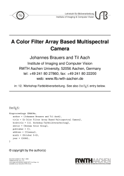 A Color Filter Array Based Multispectral Camera