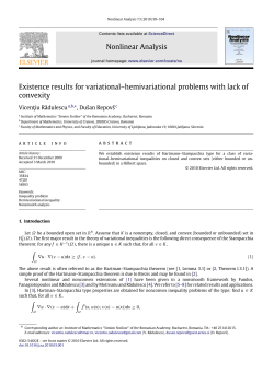 Existence results for variational–hemivariational problems with lack
