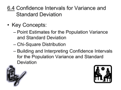 6.4 Confidence Intervals for Variance and Standard Deviation