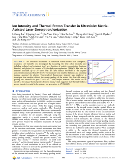 Ion Intensity and Thermal Proton Transfer in Ultraviolet Matrix