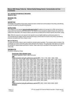 Measure #265: Biopsy Follow-Up &ndash; National Quality Strategy