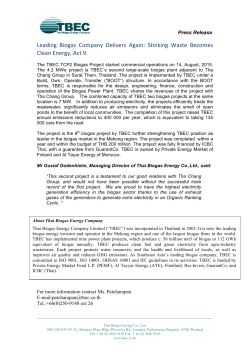 Leading Biogas Company Delivers Again: Stinking Waste Becomes