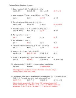 MCV4UI- Vectors Summative Test