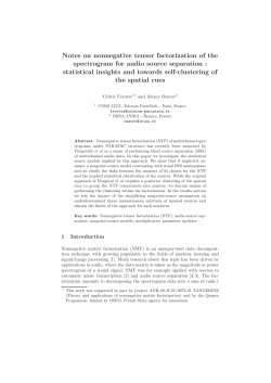 Notes on nonnegative tensor factorization of the spectrogram