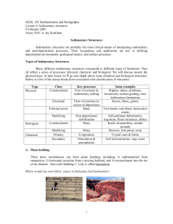 2/11/99 Chapter 3: Fluid dynamics and sediment transport