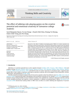 The effect of tabletop role-playing games on the creative potential