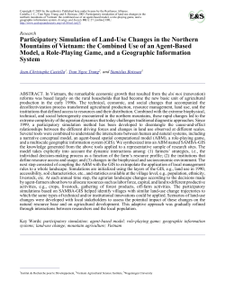 Participatory Simulation of Land-Use Changes in the Northern
