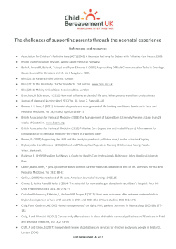 Child Bereavement UK reference list