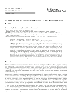 (2016), A note on the electrochemical nature