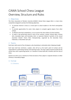 League`s Rules - CAWA-Chess Association of Western Australia