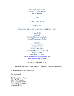 license to carry - Gladstone Criminal Defense Attorney