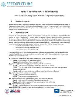 (TOR) of Baseline Survey