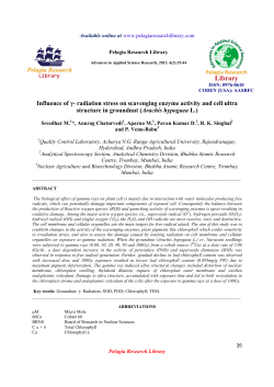 radiation stress on scavenging enzyme activity and cell