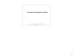 The Static Bucket - First Step Cash Management