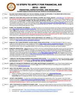 10 steps to apply for financial aid 2015 &ndash; 2016 - Bethune