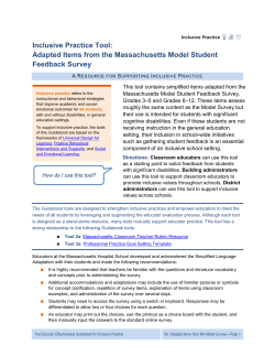 Adapted Model Survey