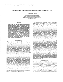 Generalizing Partial Order and Dynamic Backtracking