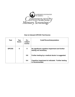 GPCOG Interpretation English