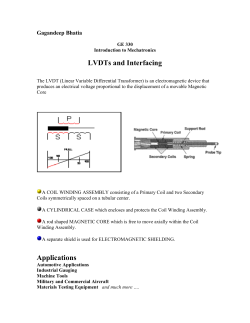 The LVDT - Control Systems Laboratory