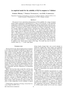 An empirical model for the solubility of H2O in magmas to 3 kilobars