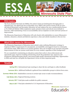 Every Student Succeeds Act Minnesota State Plan
