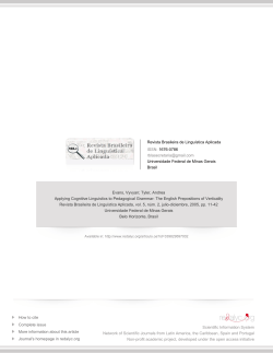 Redalyc.Applying Cognitive Linguistics to Pedagogical Grammar