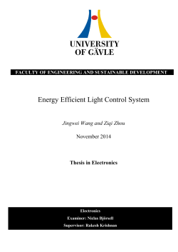Energy Efficient Light Control System