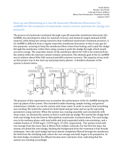 Start-‐up and Monitoring of a Gas