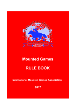 Rules - Version 2017 publication - International Mounted Games