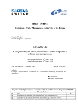 Biodegradability and fate of phamarceutical compounds