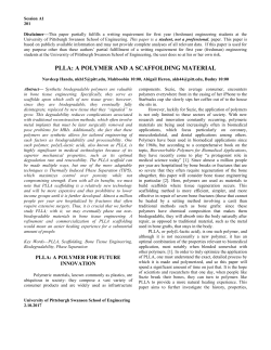 plla as a polymer - University of Pittsburgh