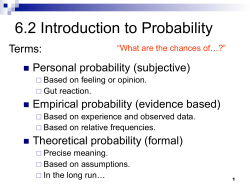 6.2 Introduction to Probability