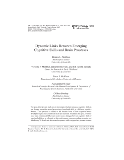 Dynamic Links Between Emerging Cognitive Skills and Brain