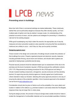 Preventing arson in buildings ~ FRM