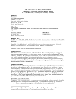 THE UNIVERSITY OF WISCONSIN