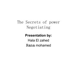 Negotiation