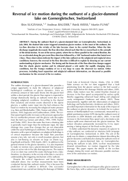Reversal of ice motion during the outburst of a glacier