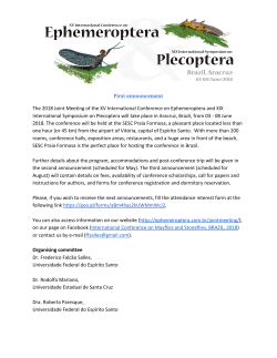 First announcement The 2018 Joint Meeting of the XV International