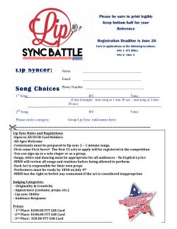 Lip Syncer: Song Choices one ::