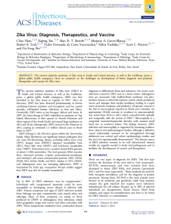 Zika Virus: Diagnosis, Therapeutics, and Vaccine