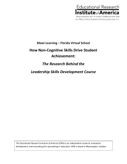 How Non-Cognitive Skills Drive Student Achievement: The