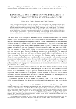 brain drain and human capital formation in developing countries